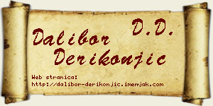 Dalibor Derikonjić vizit kartica